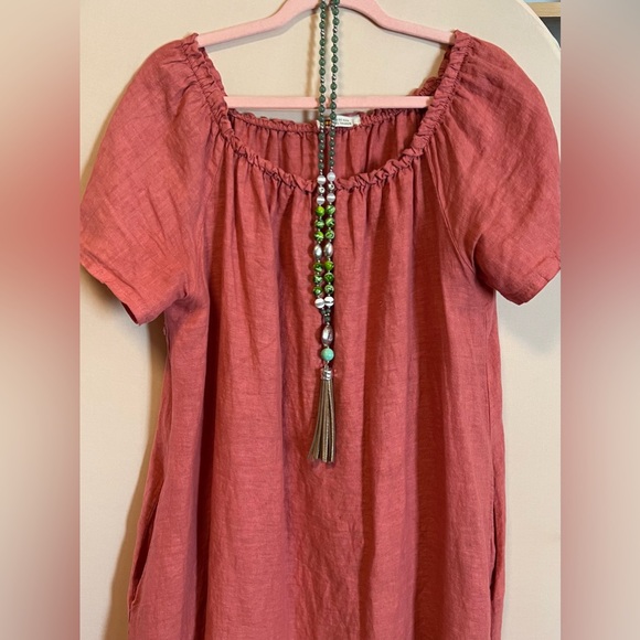 Blanco de Ibiza Linen Hi-Lo Midi Dress - Picture 2 of 6